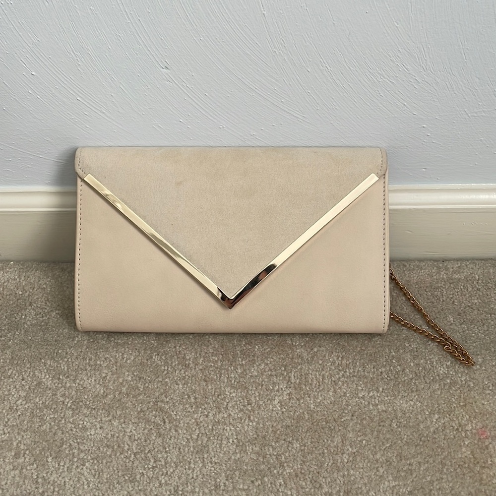 Aldo cream/tan clutch